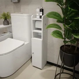 Vicco Toilettenpapierschrank Fynn Weiß 18 x 82 cm Tür