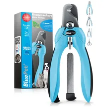 Bluepet Bluepet® Profi Krallenschere für Hunde Katzen & Kleintiere - Inklusive Nagelfeile im Griff zur optimalen Krallenpflege - Als Krallenzange & Krallenschneider