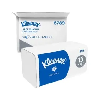 Kleenex Kleenex® Papierhandtücher 6789 2-lagig,geprägt hochweiß L217xB210ca.mm 2790 Tücher/VE