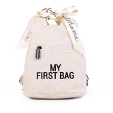 Childhome CHILDHOME, Kinderrucksack Baby, Schule, Kindergarten, Vorschule, Kinderkrippe, Zwei Fächer, Lunchbag/Flaschen geeignet, Abnehmbare Sicherheitsschnalle, Wasserabweisend, My First Bag, Teddy