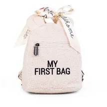 Childhome CHILDHOME, Kinderrucksack Baby, Schule, Kindergarten, Vorschule, Kinderkrippe, Zwei Fächer, Lunchbag/Flaschen geeignet, Abnehmbare Sicherheitsschnalle, Wasserabweisend, My First Bag, Teddy