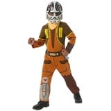 Rubie ́s Kostüm Star Wars Rebels Ezra Kostüm für Kinder, Pilotenkostüm des Helden aus Star Wars Rebels braun 116