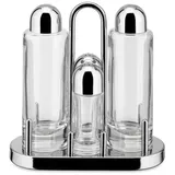 Alessi Menage-Set 4-tlg. Öl- und Essigspender Silber