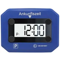 Logilink Digitale Parkuhr von LogiLink, geprüft durch KBA, mit automatischer Aktivierung, 24-Stunden-, Datum und Uhrzeit-Anzeige, SOS-Licht, Blau