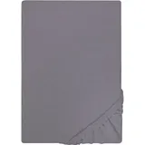 Castell Spannbettlaken 0077127 Jersey-Stretch 140 x 200 - 160 x 200 cm silbergrau