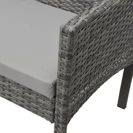 Svita BROOKLYN XL Rattan-Essgruppe grau