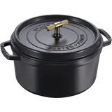 Staub La Cocotte Buster Punch 28 cm, rund, Schwarz, Gusseisen