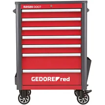 Gedore Werkstattwagen Stahl 1034x724x470 mm rot 7 Schubladen bestückt