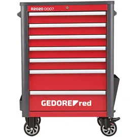 Gedore Werkstattwagen Stahl 1034x724x470 mm rot 7 Schubladen bestückt