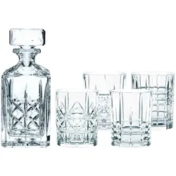 Nachtmann Highland Whisky Set - Dekanter + 4 verschiedene Tumbler - A