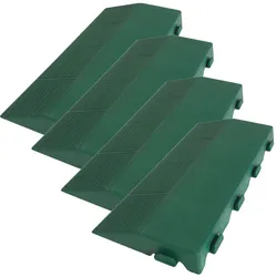 WellHome Combi Pack 4 Abschlussstücke für Bodenfliesen 39x20,5x4,8 cm mit weiblichem Finish in Grün