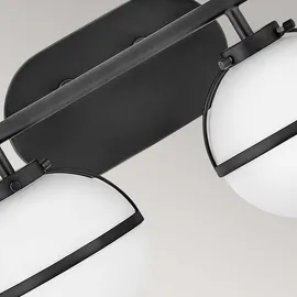 Elstead Lighting Hollis 2-flammige Wandleuchte - Schwarz H 23cm IP44 Flurlampe