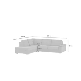 Betty Ecksofa Betty ¦ türkis/petrol ¦ Maße (cm): B: 265 H: 86 T: 207.0