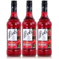 Bols Sirup Grenadine 0,75L - Cocktails Milchshakes Kaffeesirup (3er Pack)