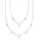 Thomas Sabo Doppel Halskette weiße Steine Silber 925 Sterlingsilber 40-45 cm