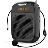 Norwii S328 Mini Stimme Verstärker 4000mAh Tragbare Wiederaufladbare Bluetooth Wiederaufladbarer Sprachverstärker Kabel Kopfhörer und Taille, PA-System Persönliche Stimme Verstärker für Lehrer, Führer