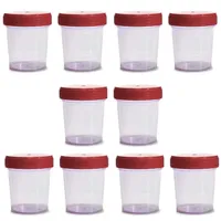 SUMEDTEC 10er Pack (120 ml) sterile Urin-Analyse-Behälter mit luftdichtem Deckel und Namensschild.