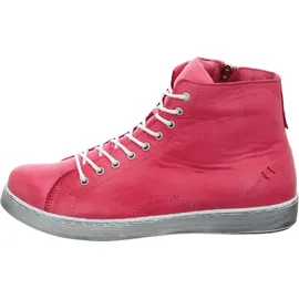 Andrea Conti Damen High Top Sneaker Schnürer Leder dynamisch 0341500, Koralle,36 EU