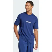 adidas Essentials Linear Single Jersey T-Shirt Dark Blue / White XS