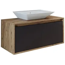 roomartstore.de Roomart Atlantic-100 Bad-set 2-tlg 100 Cm Breit, Anthrazit-eiche