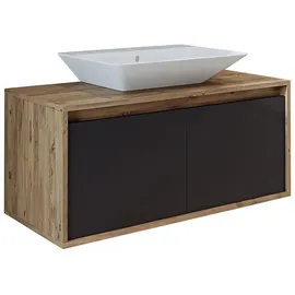 roomartstore.de Roomart Atlantic-100 Bad-set 2-tlg 100 Cm Breit, Anthrazit-eiche