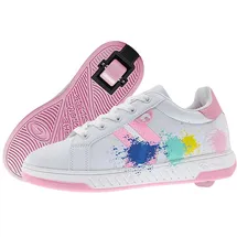 BREEZY ROLLERS Sneakers mit Rollen Weiß/Rosa/Bunt