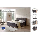 PLACES OF STYLE Vinton, mit LED-Beleuchtung, verschiedene Härtegrade auswählbar, grau