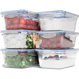 classbach Classbach® Frischhaltedosen mit Deckel | 6er Set | 100% dicht | Meal Prep Boxen | für Mikrowelle Spülmaschine Gefrierfach geeignet | Lunchbox | Dosen Meal Prep stapelbar | Gefrierdosen | C-FHD 4023 K