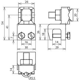 Dehn Anschlussklemme TG/tZn Fl 1-12 f.Rd 7-10 370 014