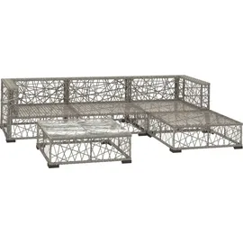 vidaXL Garten-Lounge-Set 5-tlg. grau