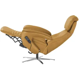 Hukla Relaxsessel Pierre Leder 75 x 126 x 177 cm Gelb elektrisch