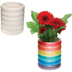 Regenbogen Keramik Blumentöpfe zum Ausmalen  (pro Set 2) Keramik & Porzellan