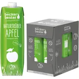 beckers bester Naturtrüber Apfel - 6er Pack - Apfelsaft - 100% natürlicher Direktsaft - Co2-neutral hergestellt - Vegan - Ohne Zuckerzusatz - Ohne Gentechnik - Laktosefrei - (6 x 1000 ml)