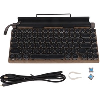 Mechanische Tastatur, mechanische 83 Tasten Retro verschleißfeste Gaming-Tastaturen Blueteeth 5.0 Wireless-Unterstützung 2000 mA einstellbare Helligkeit Tastatur Schreibmaschine Draht Retro-resistente