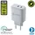 Muvit for Change Wandladegerät 1 USB-C PD 45 W + 1 USB-C PD 20 W Weiß