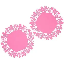 Filz-Deckchen, rosa, 2 Stück