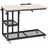 Costway Beistelltisch aus Holz, höhenverstellbar und neigbar, Sofatisch, C-Form, 3 Stufen, Laptoptisch mit Rollen