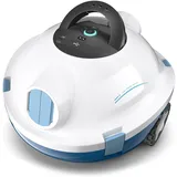Poolroboter, Kabelloser Poolsauger Akku, 90 Minuten Reinigungszeit, Selbstparkfunktion, Poolsauger Bodensauger Ideal für 100 m2 Oberirdische Pools Y104