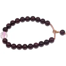 FIRETTI Charm-Armband mit Edelsteinen aus Silber 925 und Silikon goldfarben/rot 20