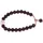 FIRETTI Charm-Armband mit Edelsteinen aus Silber 925 und Silikon goldfarben/rot 20