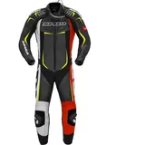 Spidi Track Wind Pro Lederkombi, - Schwarz/Weiß/Rot/Neon-Gelb / 48