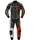 Spidi Track Wind Pro Lederkombi, - Schwarz/Weiß/Rot/Neon-Gelb / 48