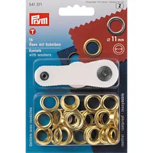 Prym Ösen mit Scheiben 11 mm 15 Stück