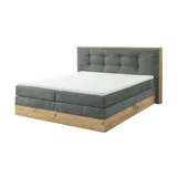 U N O Sports Boxspringbett mit Bettkasten Nox ¦ grau ¦ Maße (cm): B: 205 H: 114