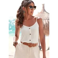 LASCANA Spaghettitop Damen creme, schwarz Gr.32/34