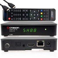 Octagon SX88+ SE WL H.265 HD Mini Hybrid Receiver DVB-C/T2, TV Box schwarz – DVB-C/DVBT 2, USB, Multimedia Abspieler, LAN, WLAN, HDMI Kabel gratis, 12V für Camping, IR-Empfänger