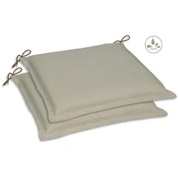 Sitzkissen GO-DE, beige (beige, unifarben), B:45cm L:47cm, Polyester, Dekokissen_Sitzkissen_Kissenhüllen, 45x47 cm, vielseitig einsetzbar, wasserabweisend