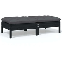 vidaXL 2-Sitzer Loungesofa schwarz inkl. Kissen 806662