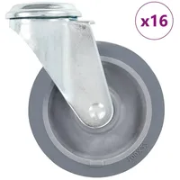 VidaXL 16 Stk. Lenkrollen mit Bolzenloch 100 mm -