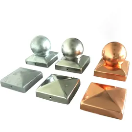 Trutzholm 25x Pfostenkappe Edelstahl 101 mm Kugel Abdeckkappe Für Pfosten 10 x 10 cm